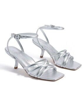 Marion Parke Clara Kitten Heel in Silver